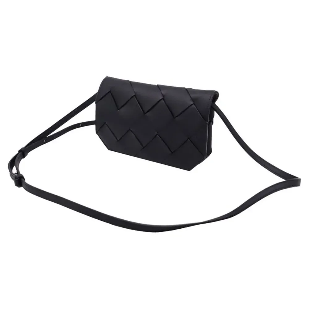 Bottega Veneta Diago Phone Pouch Bag in Black Calf Leather